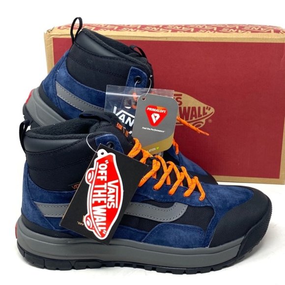 Vans Shoes - VANS Ultrarange Exo Hi MTE Women Boot Hiking Blue Black Nubuck Shoes VN0A5KS5LKV